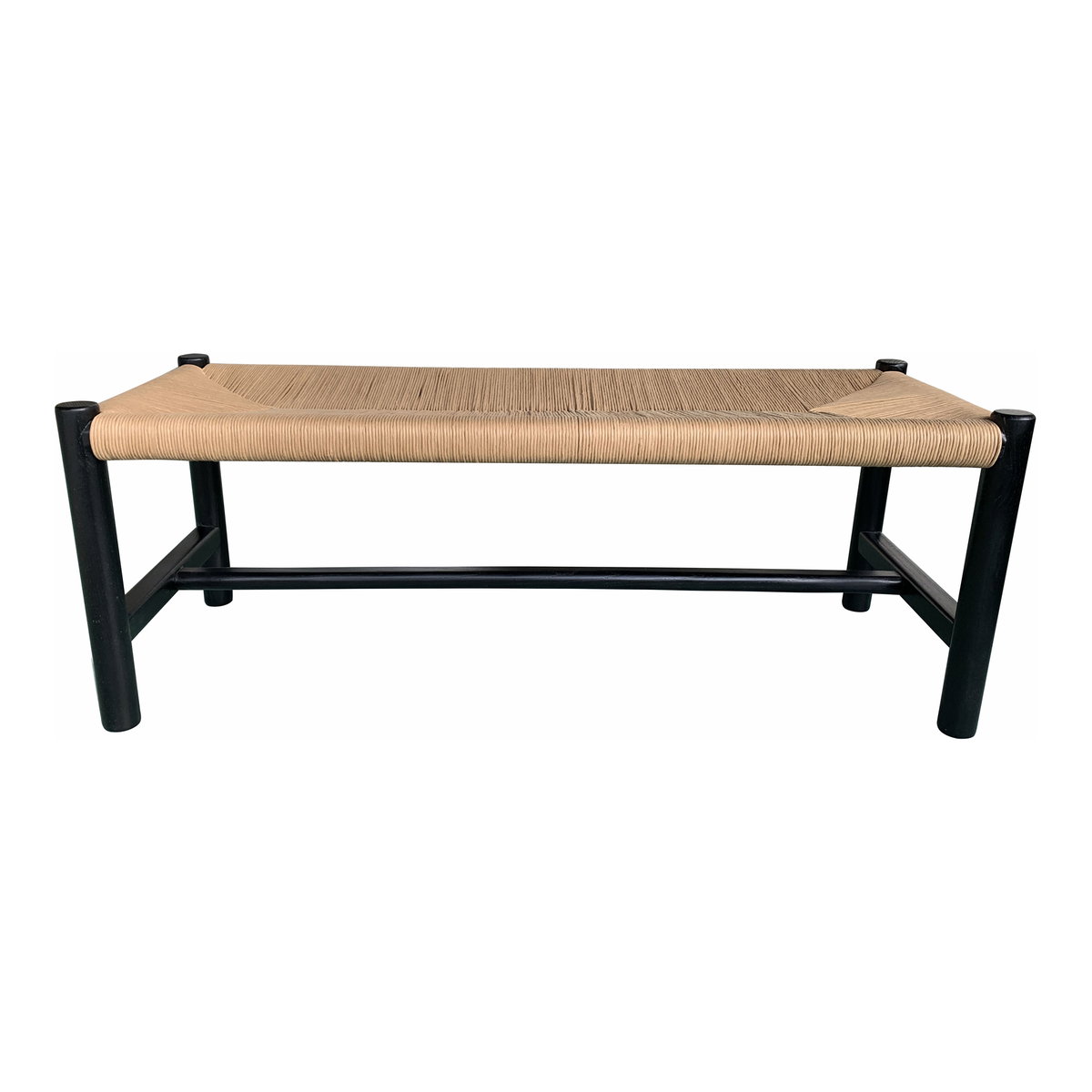 Hawthorn Small Bench Black, Benche by Moe's Home, 48" width x 18" height x 17" depth View 1