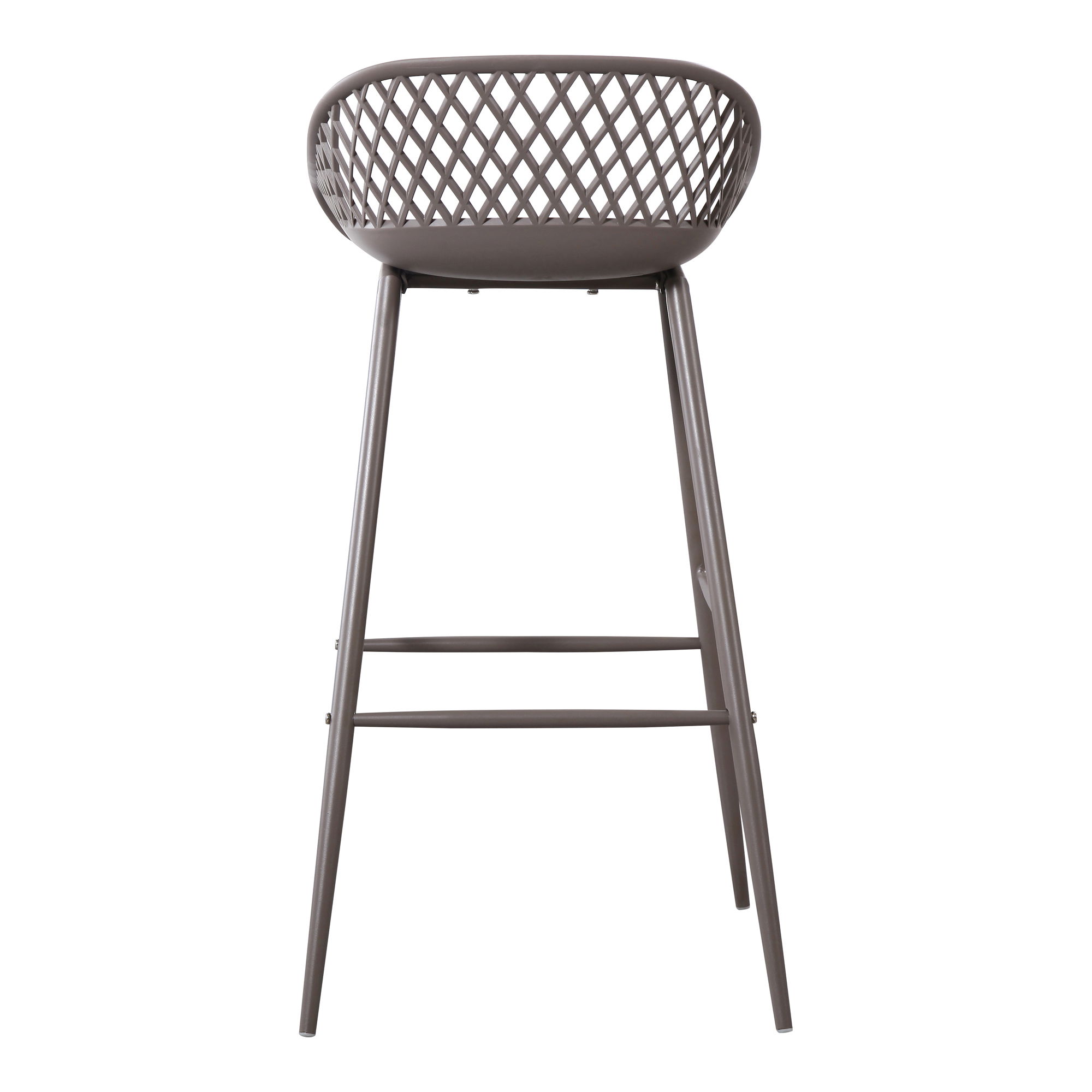 Piazza Outdoor Barstool Grey - Set Of Two, Counter & Bar Stool by Moe's Home, 19.29" width x 37.2" height x 19.68" depth View 8