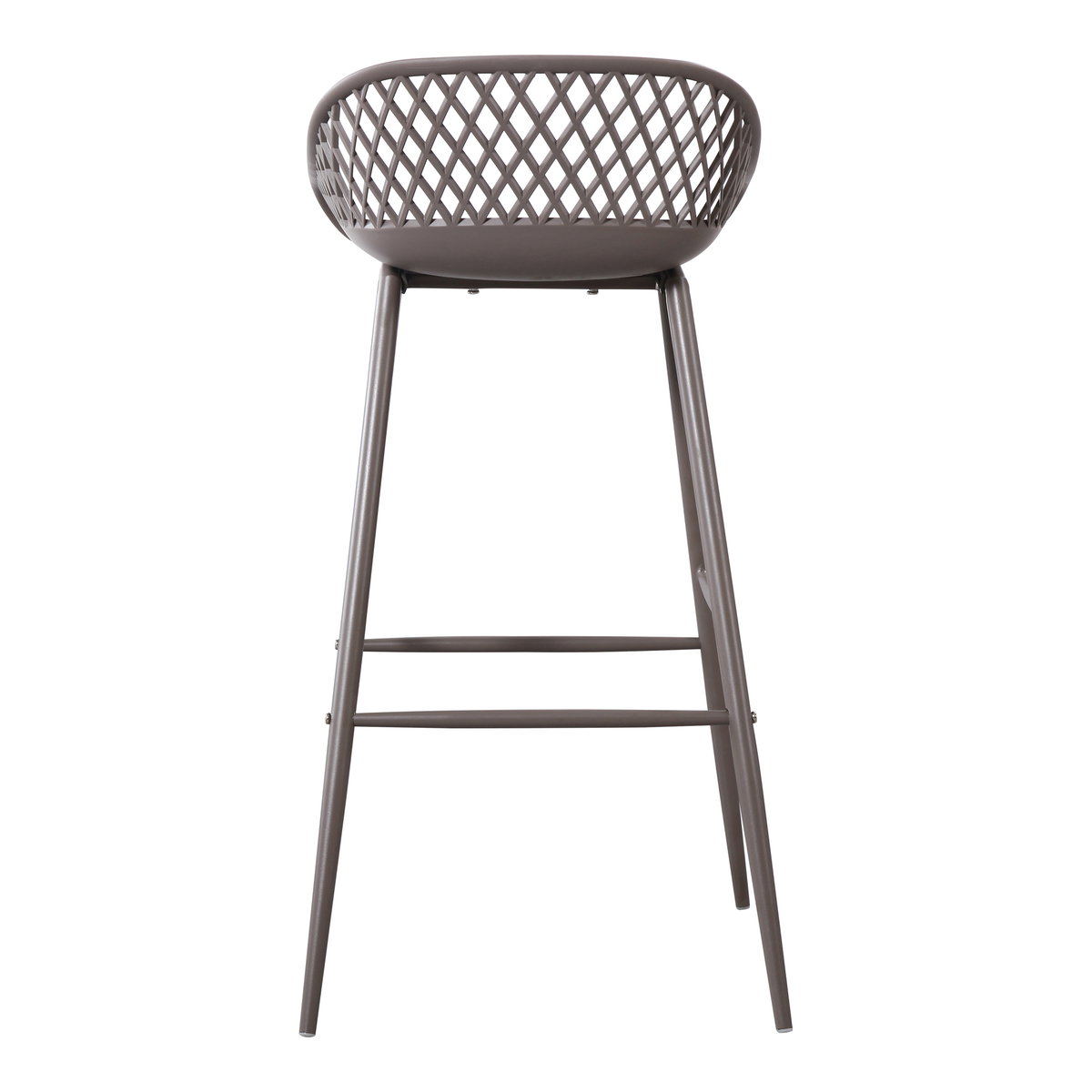 Piazza Outdoor Barstool Grey - Set Of Two, Outdoor Chair by Moe's Home, 1'7.29" width x 3'1.2" height x 1'7.68" depth View 8