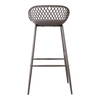 Piazza Outdoor Barstool Grey - Set Of Two, Outdoor Chair by Moe's Home, 1'7.29" width x 3'1.2" height x 1'7.68" depth thumbnail 8