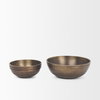 Tomiko Decorative Brass Finished Cast Aluminum Round Bowls, Decorative Bowl by Mercana, 11" length x 11" width x 4" height thumbnail 5
