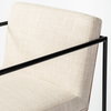 Stamford Backless 36.8in Seat Counter Stool | Beige Fabric with Metal, Counter & Bar Stool by Mercana, 18.25" length x 22.5" width x 36.75" height thumbnail 9