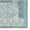 Cirus Hand Knotted Geometric Blue/ Ivory Area Rug (6''X9'') thumbnail 3