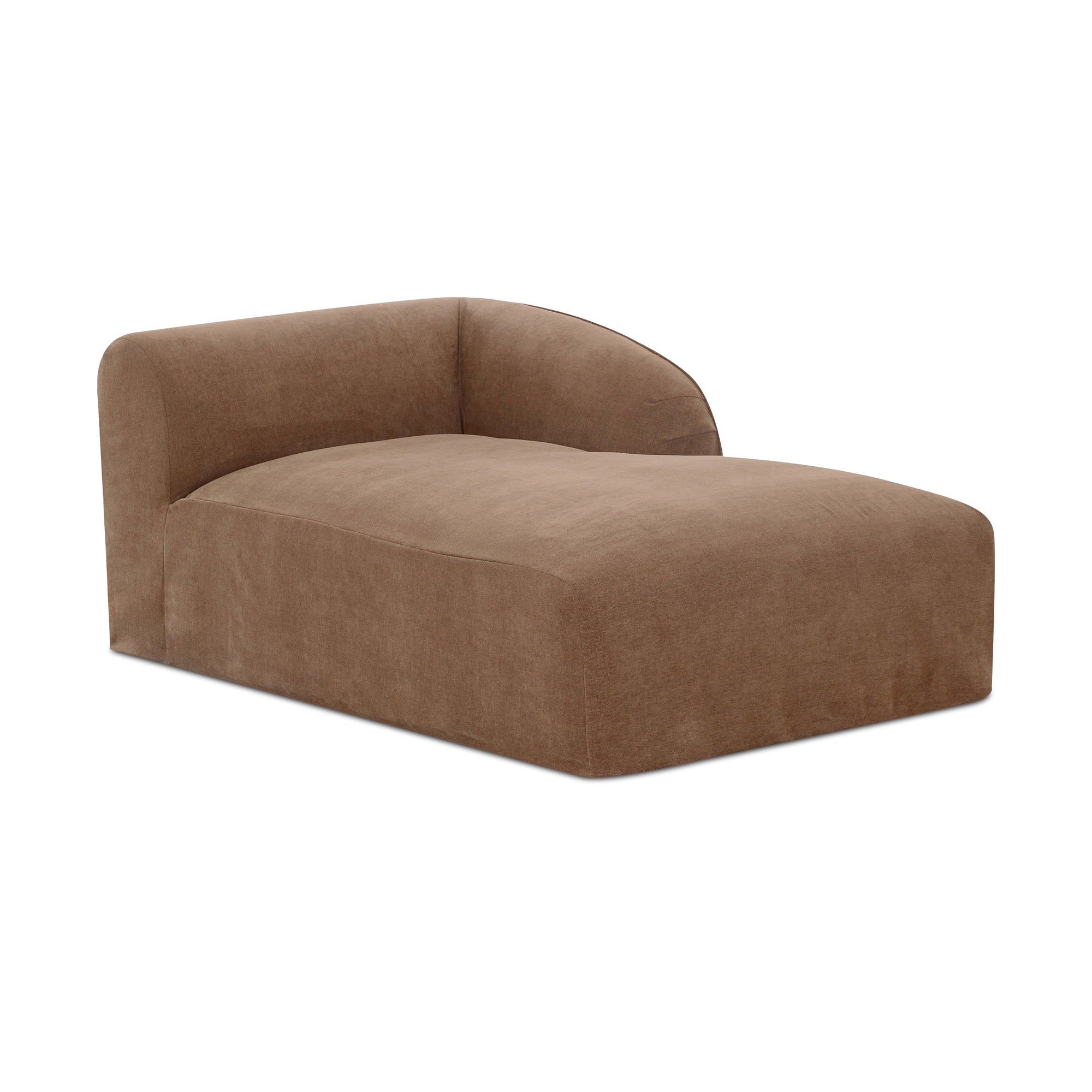Isla Right Arm Facing Chaise Mocha, Chaise Lounges & Daybed by Moe's Home, 44" width x 29.9" height x 76.3" depth View 2