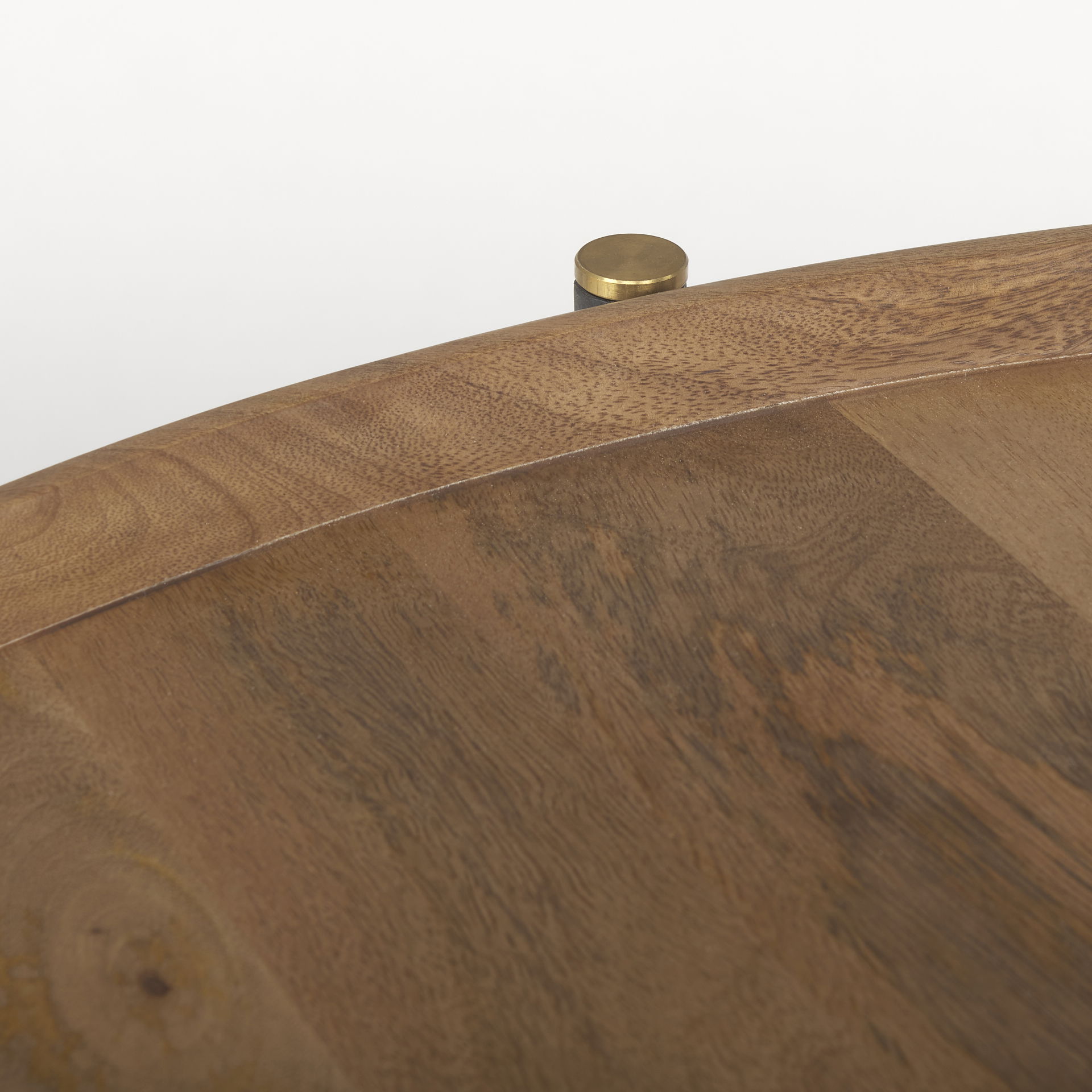 Marquisa Medium Brown Wood with Black Metal Large Coffee Table large image 