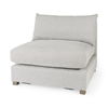 Valence 38.2L x 38.6W x 28.3H Light Gray Armless Sectional Piece, Sectional Sofa by Mercana thumbnail 1