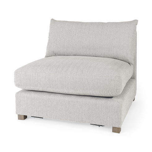 Valence 38.2L x 38.6W x 28.3H Light Gray Armless Sectional Piece