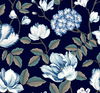 Morning Garden Navy Wallpaper, by York Wall, 27' length x 2'3" width x 0.02" depth thumbnail 1
