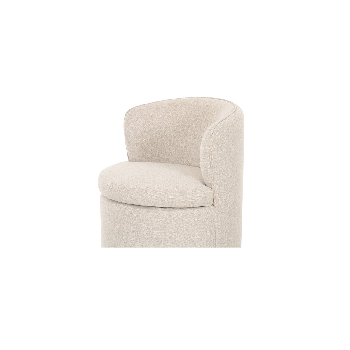 Dane Swivel Dining Chair Oatmeal, by Moe's Home, 25.6" width x 31.9" height x 25.6" depth View 6