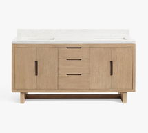 Online Designer Bathroom Seadrift Portola Double Sink Vanity, 65"