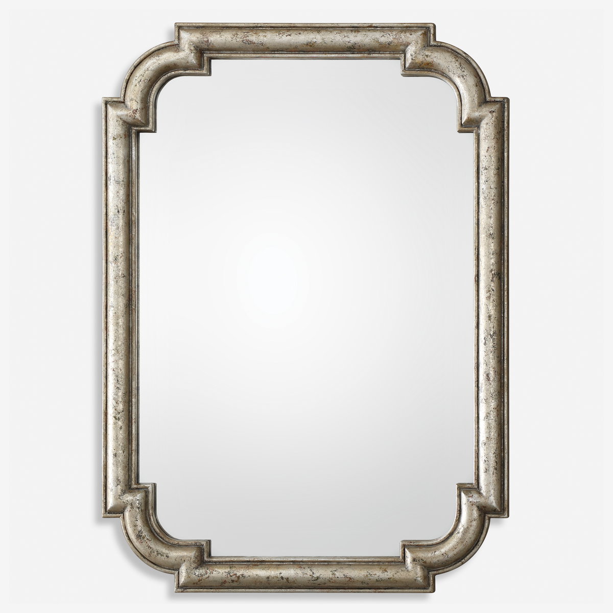 Calanna Antique Silver Mirror, by Uttermost, 32.75" width x 45.25" height x 2.25" depth View 1