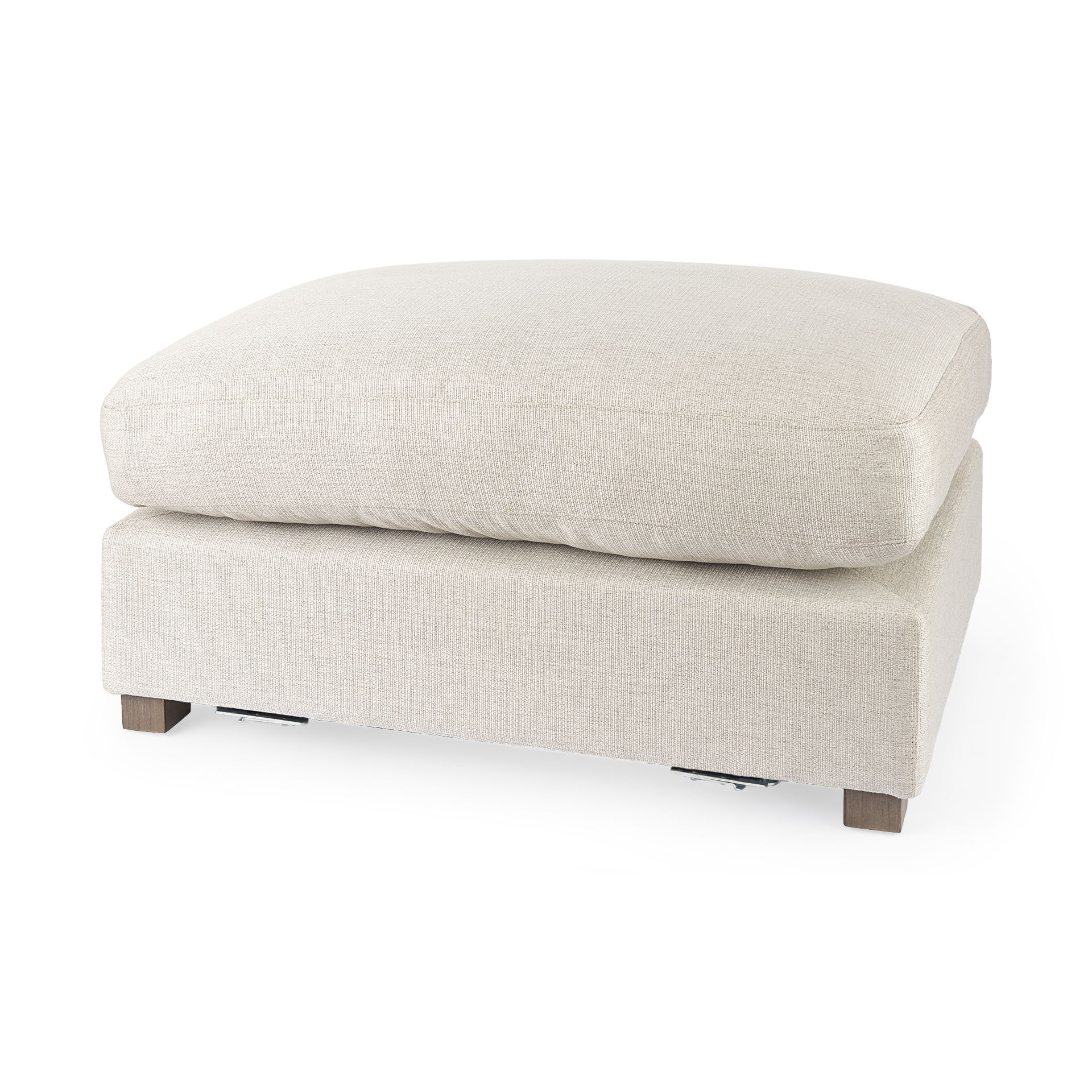 Valence  Beige 2/3 Ottoman Sectional Piece, Sectional Sofa by Mercana, 38.58" length x 25.98" width x 17.72" height View 1