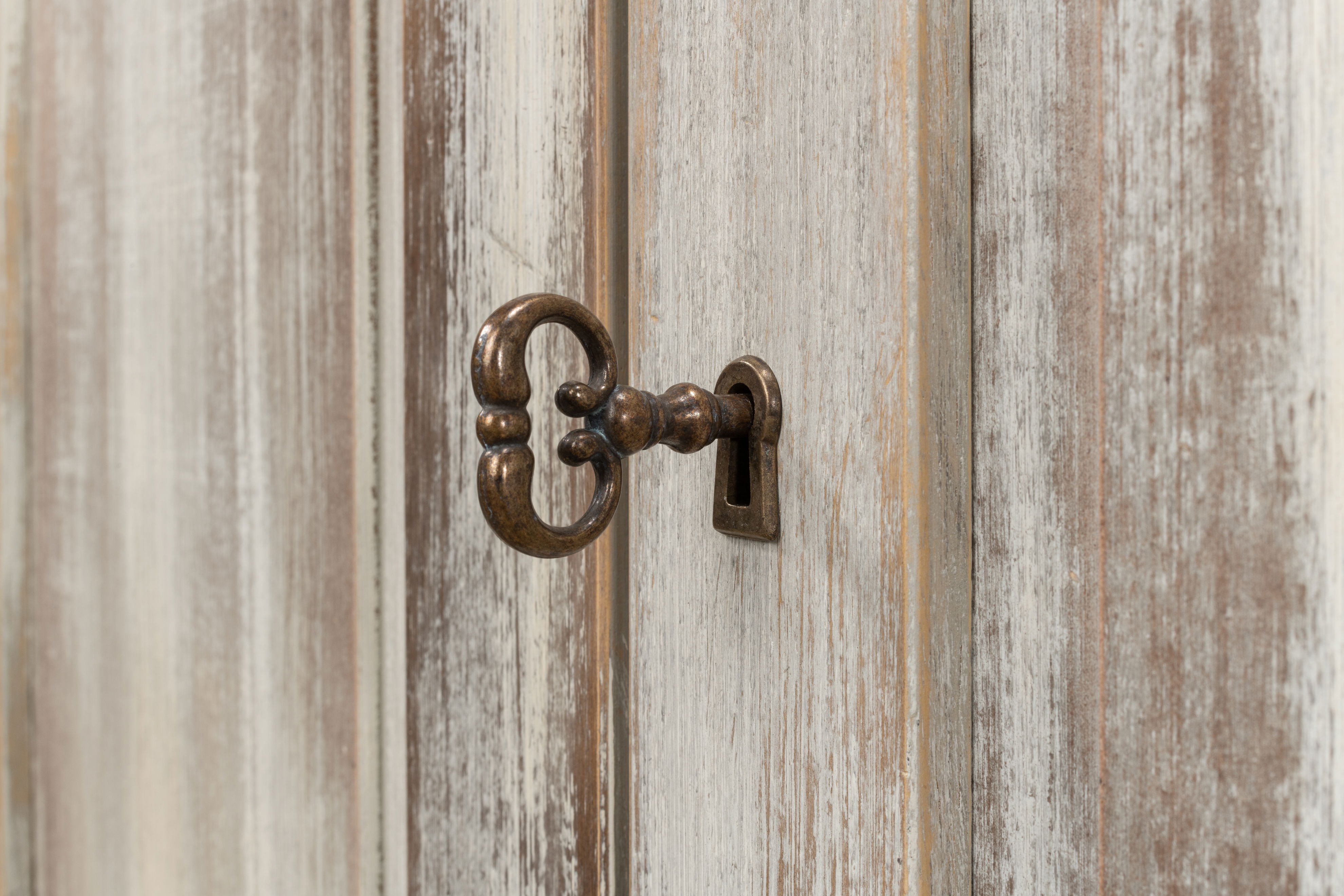 Bellagio Sideboard, 96',Grey Oak, Cabinets & Sideboard by Sarreid, 96" length x 15" width x 43" height View 7