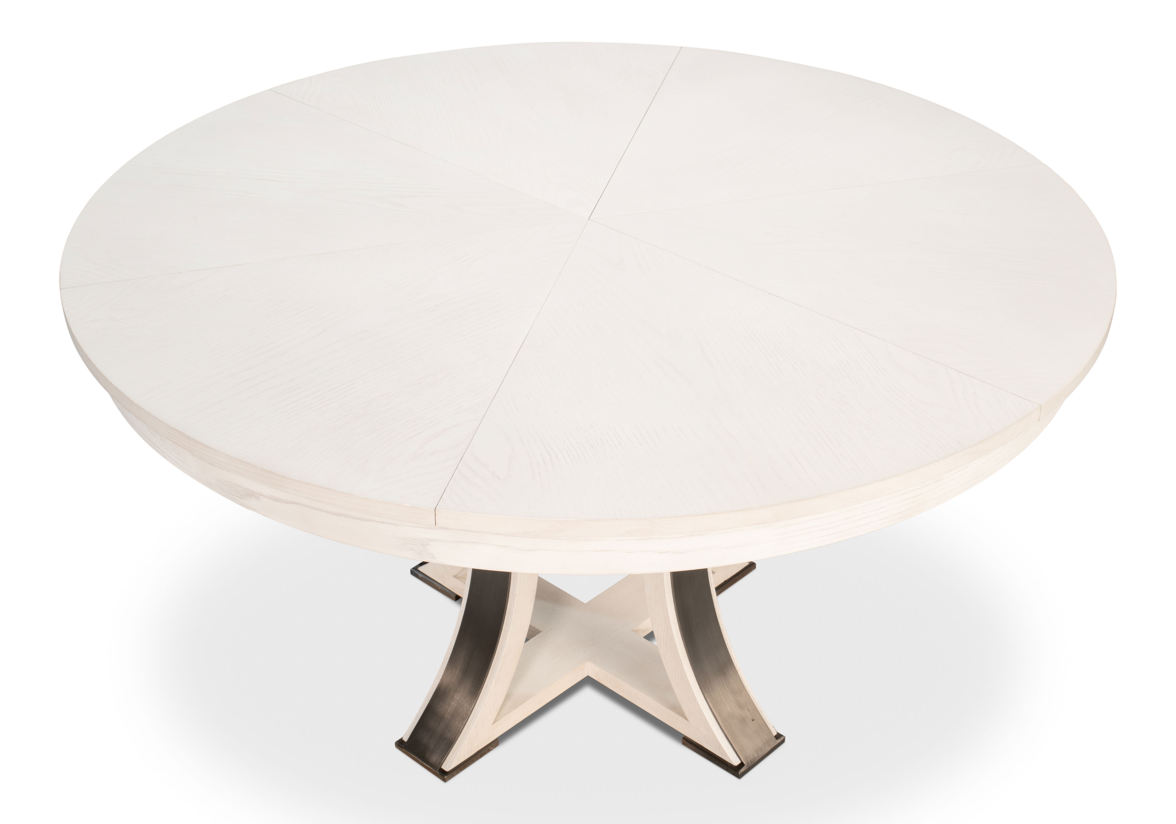 Tower Jupe Dining Table,Med,Working Wht, by Sarreid, 55" length x 55" width x 30" height View 12