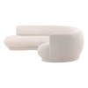 Lake Chaise Sectional Cream Performance LAF, Sectional Sofa by Dovetail, 127.87" width x 29.38" height x 95" depth thumbnail 3