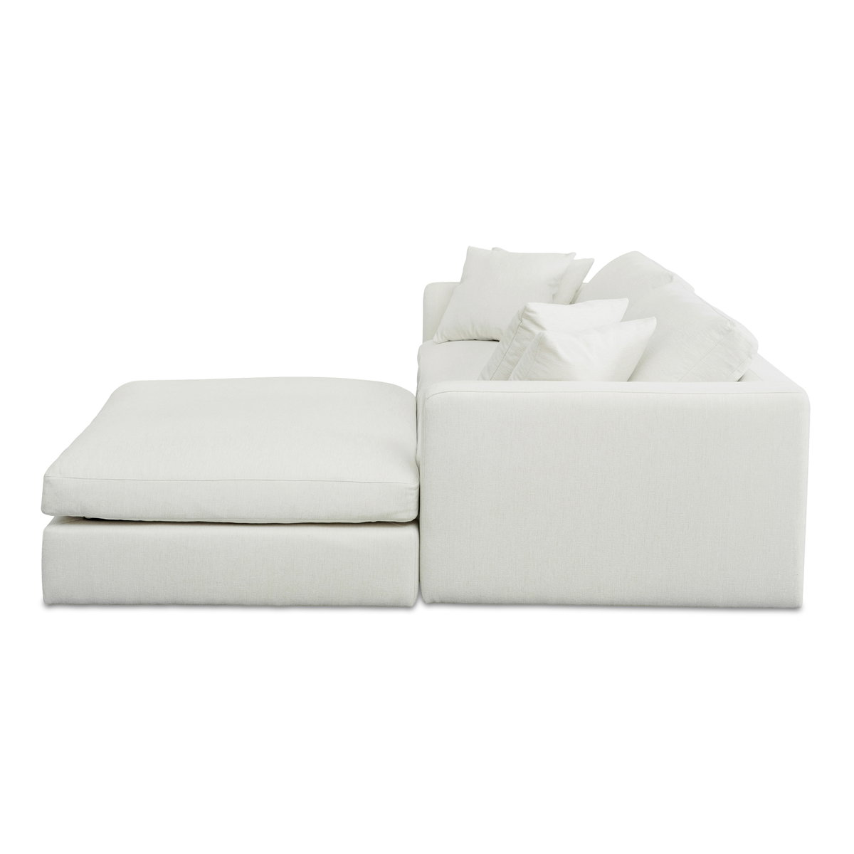 Rue Nook Modular Sectional Off White, Sectional Sofa by Moe's Home, 95.2" width x 23.6" height x 81.8" depth View 4