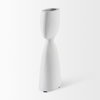 Tatum 11.6H Sculptural White Ceramic Vase, by Mercana, 5.91" length x 2.17" width x 11.61" height thumbnail 5