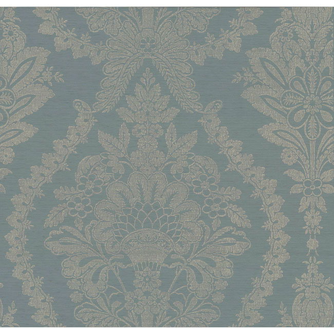 Heritage Damask Blue Wallpaper large image 