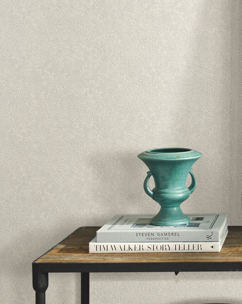 Champagne Dots Linen Metallic Wallpaper