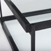 Trey 56'L x 32'W x 17'H Black Metal with Glass Coffee Table thumbnail 7