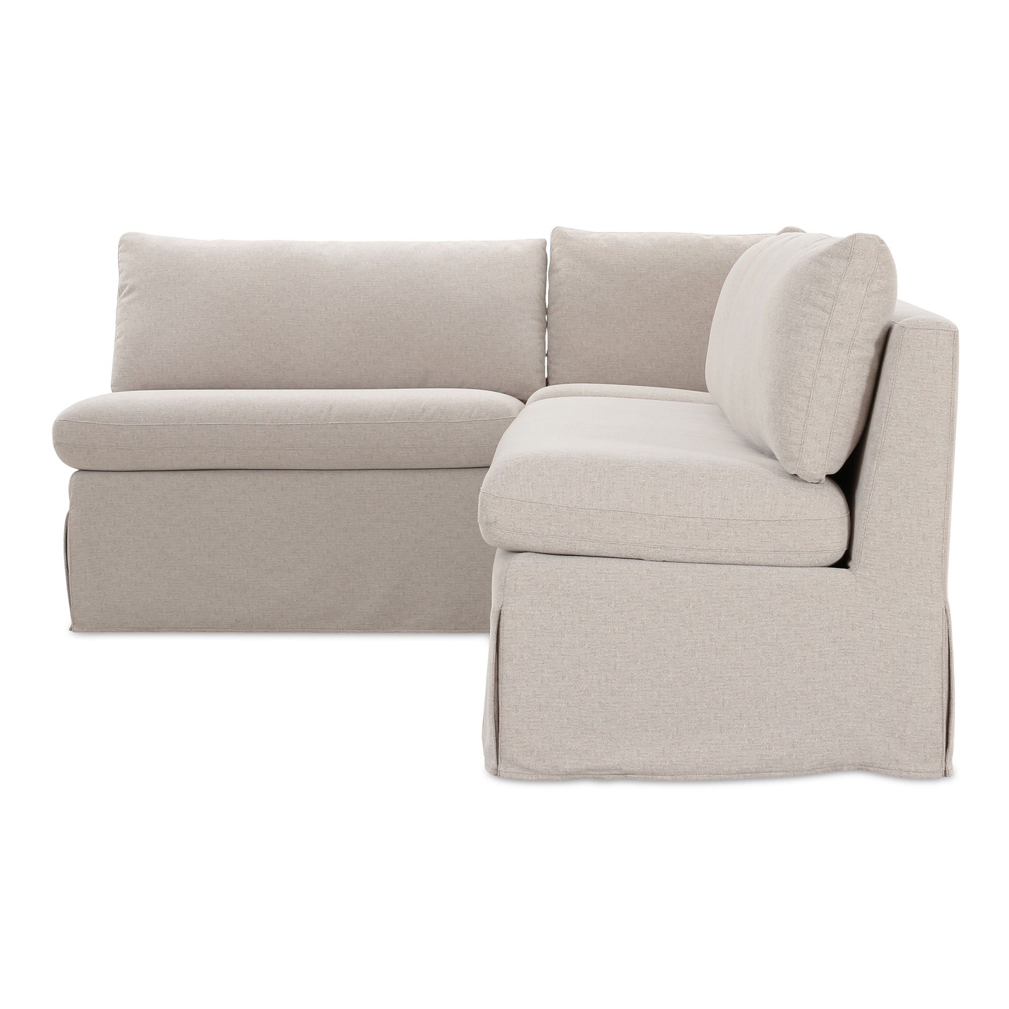 Fable Slipcover Dining Banquette L-shape Beige  100.5in large image 