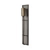 Newcomb 7x53.5 Gold/Black Metal Meshed Rectangular Wall Sconce, by Mercana, 7" length x 10" width x 53.5" height thumbnail 1