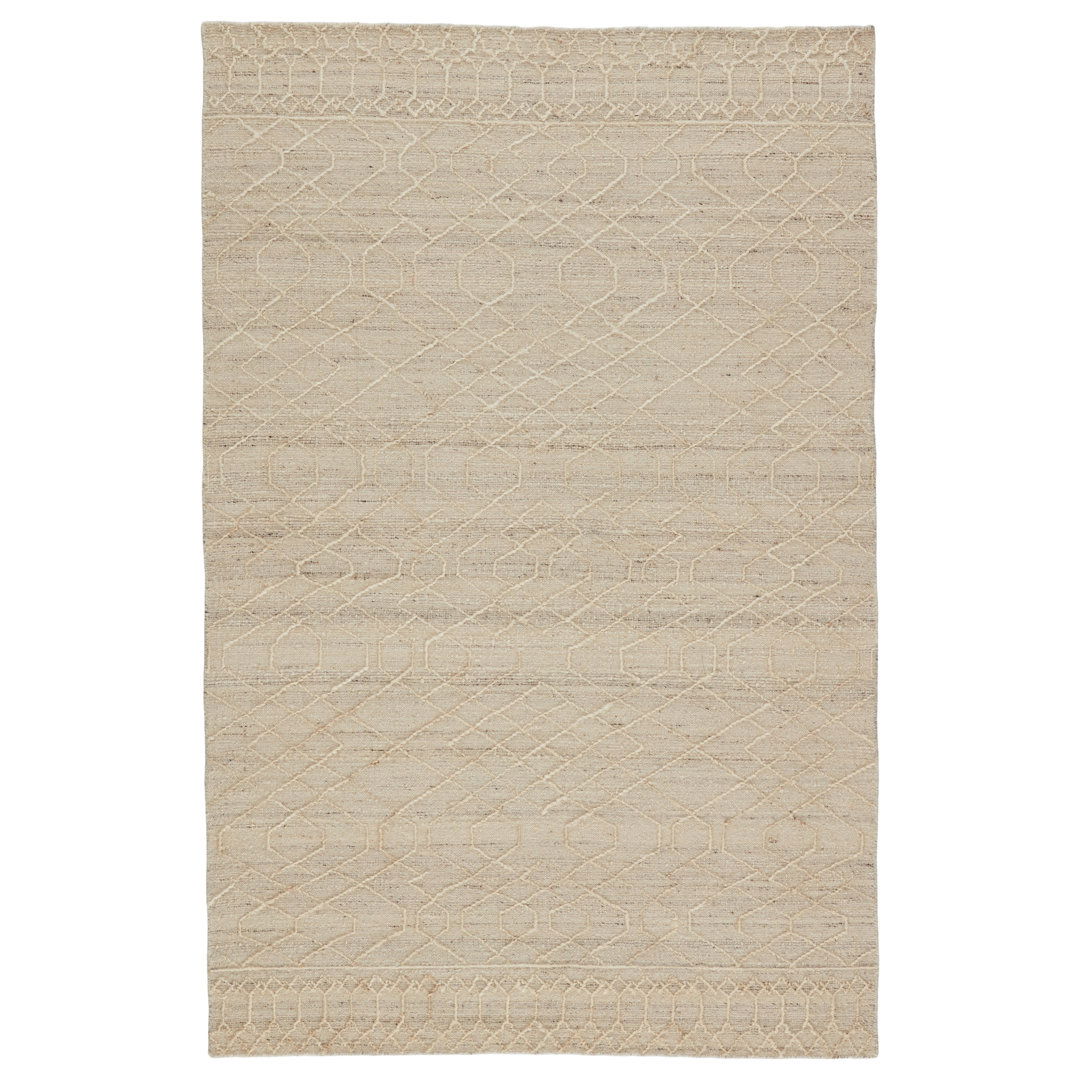 Cecille Handwoven Cotton/Wool/Jute Cream Area Rug large image 
