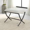 Brisby Gray Fabric Small Bench, Benche by Uttermost, 24" width x 19" height x 16" depth thumbnail 2