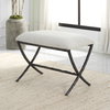 Brisby Gray Fabric Small Bench, Benche by Uttermost, 24" width x 19" height x 16" depth thumbnail 2
