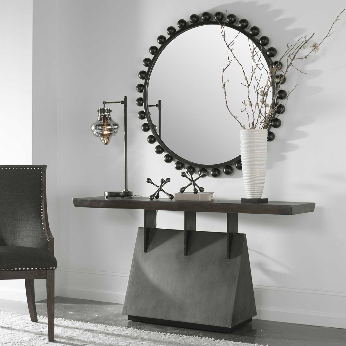 Vessel Industrial Console Table, by Uttermost, 60" width x 30.25" height x 22" depth View 9