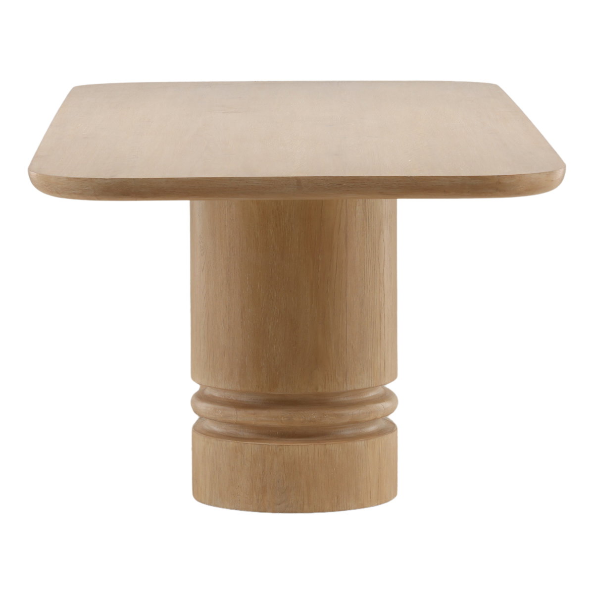 Torrin Dining Table Light Natural 102', by Dovetail, 102.4" width x 30" height x 44" depth View 3