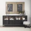 Sloan 80.0L x 17.0W x 36.0H Black Wood with Black Metal Frame Sideboard thumbnail 1