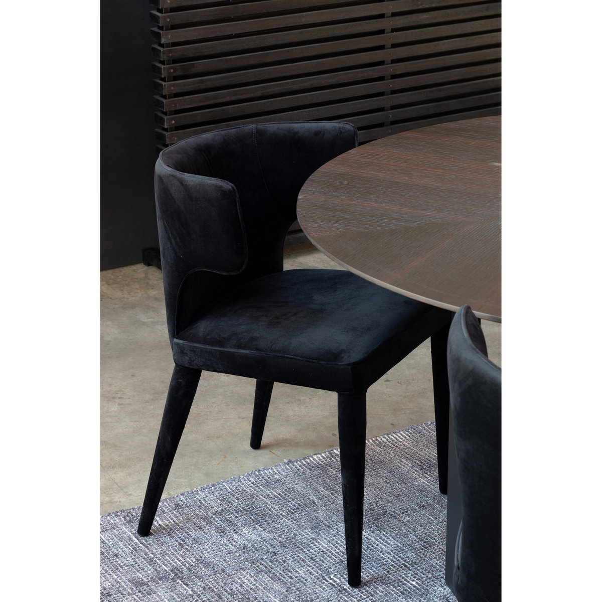 Jennaya Dining Chair Black, by Moe's Home, 20" width x 31" height x 19" depth View 7