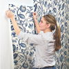 Watercolor Jacobean Blue & White Wallpaper, by York Wall, 27' length x 2'3" width x 0.02" depth thumbnail 7