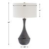 Helston Dark Charcoal Table Lamp, by Uttermost, 19" width x 34" height x 19" depth thumbnail 3