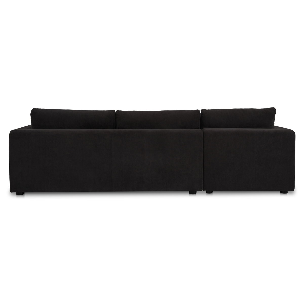 Burrow Sleeper Sectional With Storage Chaise Black Left, Sectional Sofa by Moe's Home, 115.75" width x 32.68" height x 61" depth View 5