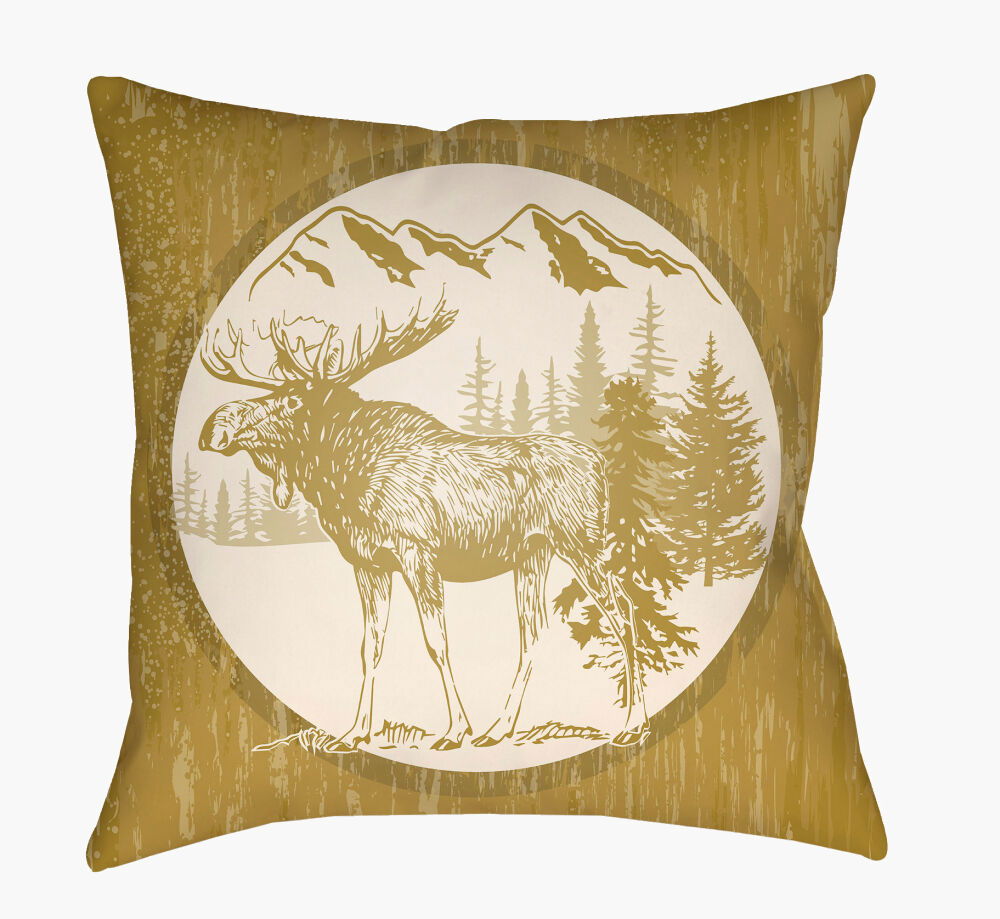 Lodge Cabin Accent Pillow, Decorative Pillow by Surya, 16" length x 16" width
