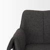 Brently Accent Chair with Gray Fabric & Matte Black Metal Legs thumbnail 6