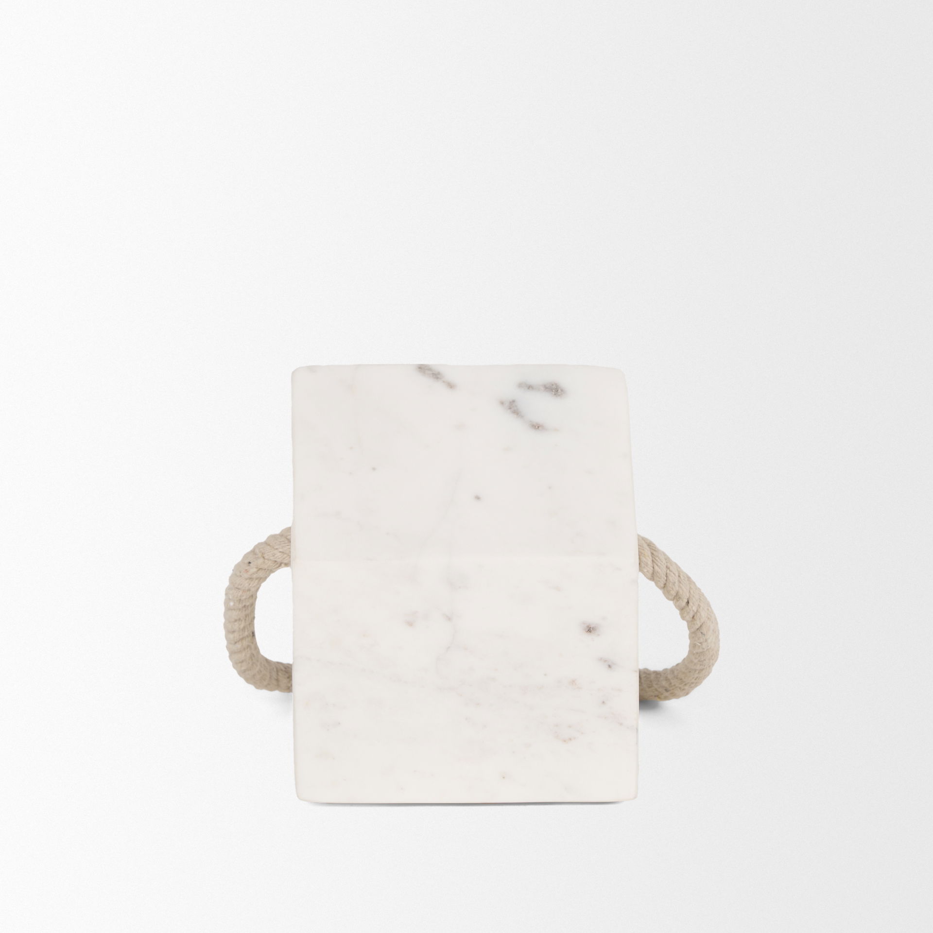 Raena White Marble House Door Stopper large image 