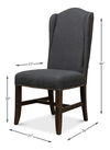 Black High Back Dining Chair, by Sarreid, 21" length x 26" width x 46" height thumbnail 16