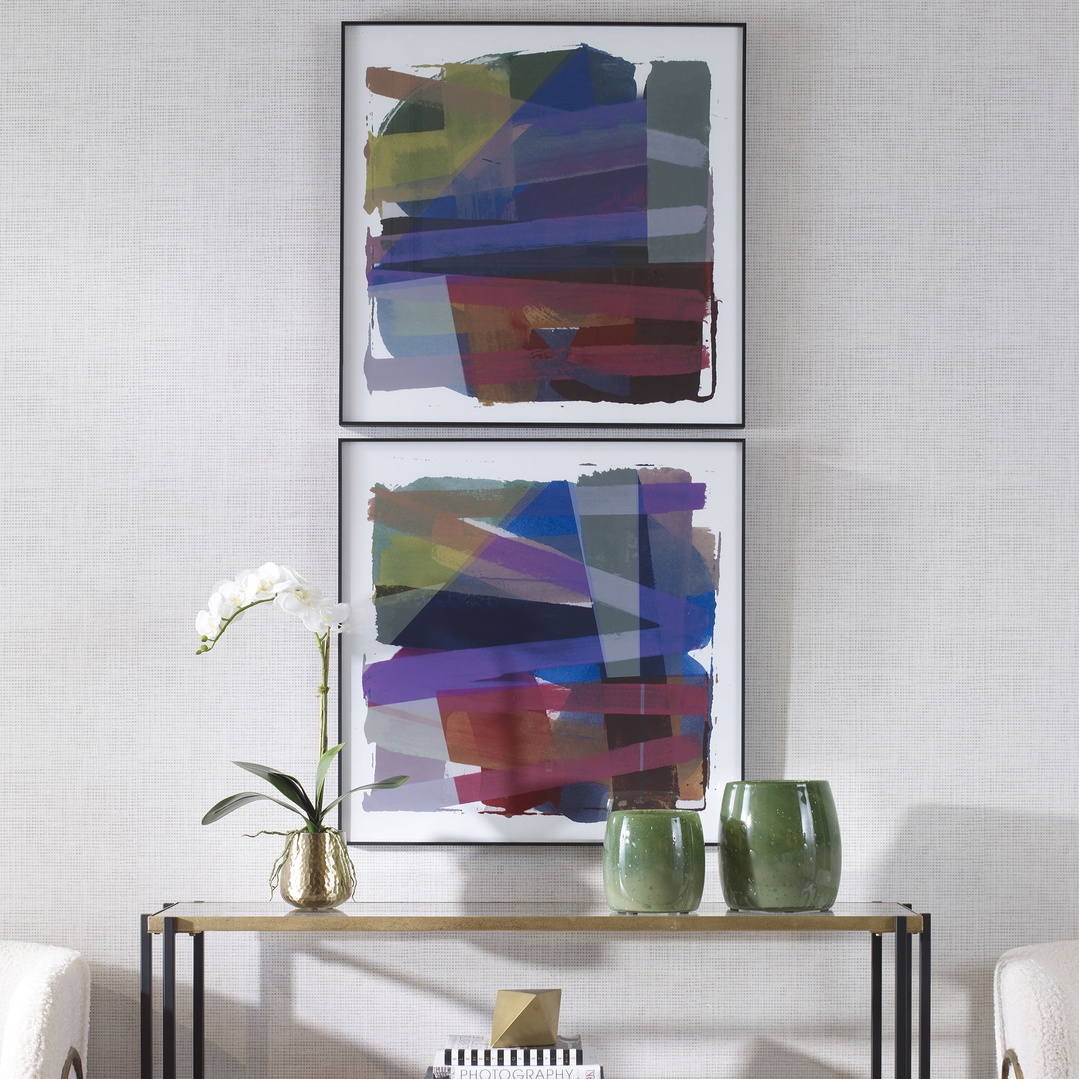 Vivacious Abstract Framed Prints, Set/2 large image 