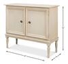 2 Door Sideboard, Bright Lime White, Cabinets & Sideboard by Sarreid, 42" length x 16" width x 36" height thumbnail 14