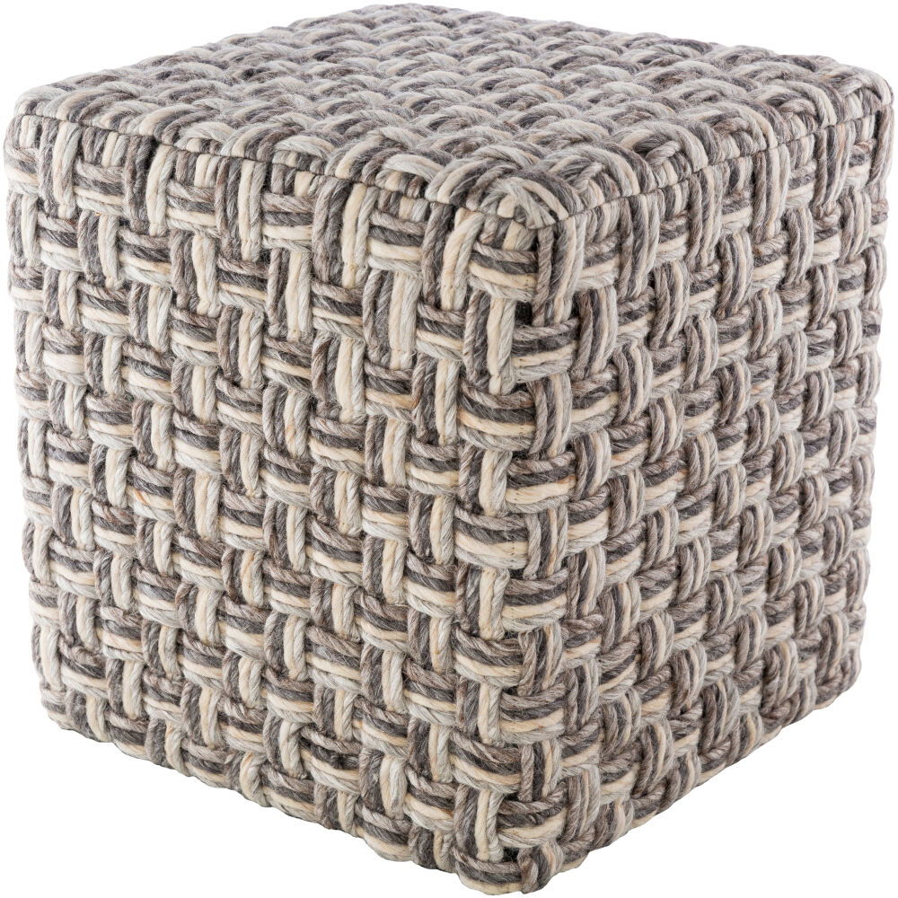 Cordoba Pouf, Ottoman by Surya, 18" width x 18" height