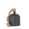 Quincy Medium Matte Black Metal Decorative Bell Object, Decorative Object by Mercana, 4.75" length x 4.75" width x 7" height thumbnail 1