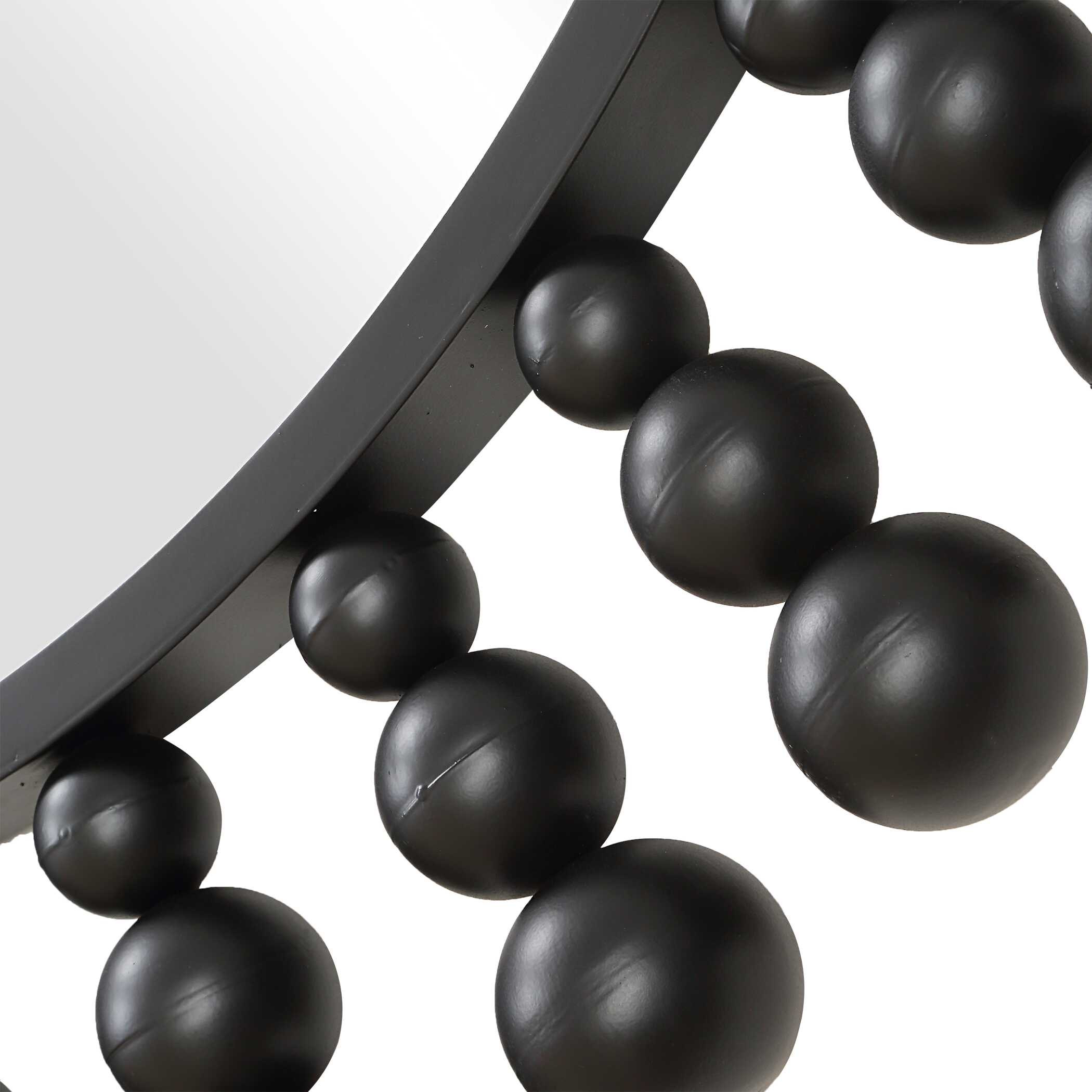 Aziel Round Black Mirror, by Uttermost, 44" width x 44" height x 2.25" depth View 6