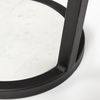 Bombola I (Small) 15L x 15W White Round Marble Top with Black Metal Frame Accent Table thumbnail 11
