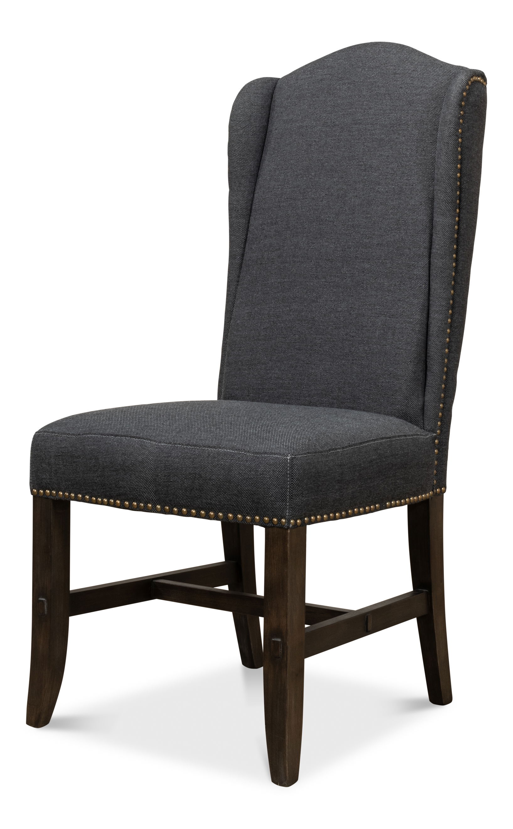 Black High Back Dining Chair, by Sarreid, 21" length x 26" width x 46" height View 1