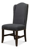 Black High Back Dining Chair, by Sarreid, 21" length x 26" width x 46" height thumbnail 1