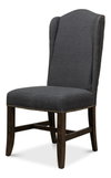 Black High Back Dining Chair, by Sarreid, 2'2" length x 1'9" width x 3'10" height thumbnail 1