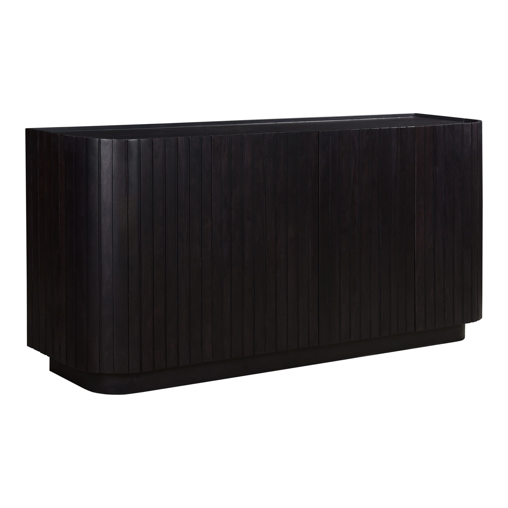 Povera 4 Door Sideboard Black, Cabinets & Sideboard by Moe's Home, 72" width x 32" height x 18" depth View 3
